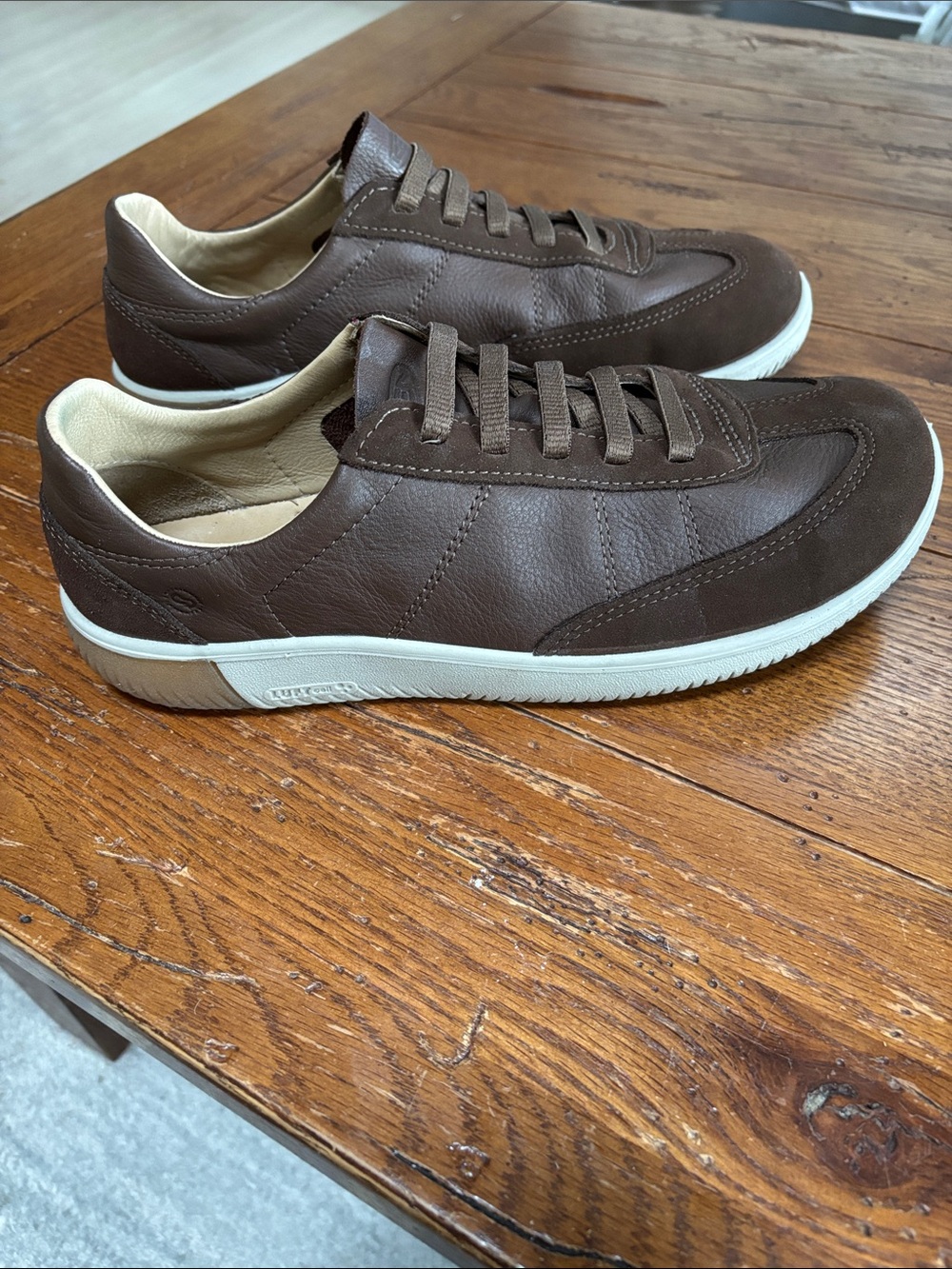 Keen KNX T-Toe Sneaker Men’s Dark Brown Leather Slip-on Comfy 1030625 Size 10.5 - Picture 4 of 15